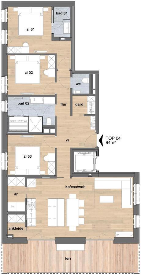 שרונס Apartmenthaus A24 מראה חיצוני תמונה